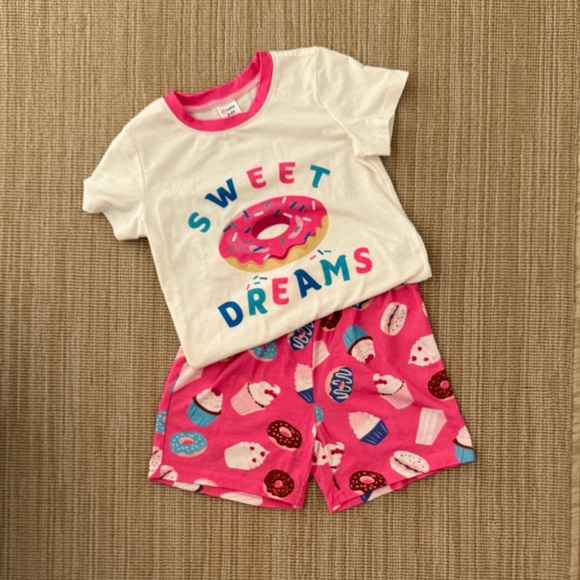 Other - Sweet Dreams Toddler Pajamas Set - Pink and White